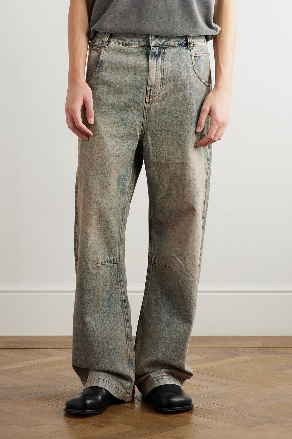  Entire Studios - Gem Weit Geschnittene Jeans Aus Selvedge Denim In Distressed-optik - Blau - Xl 