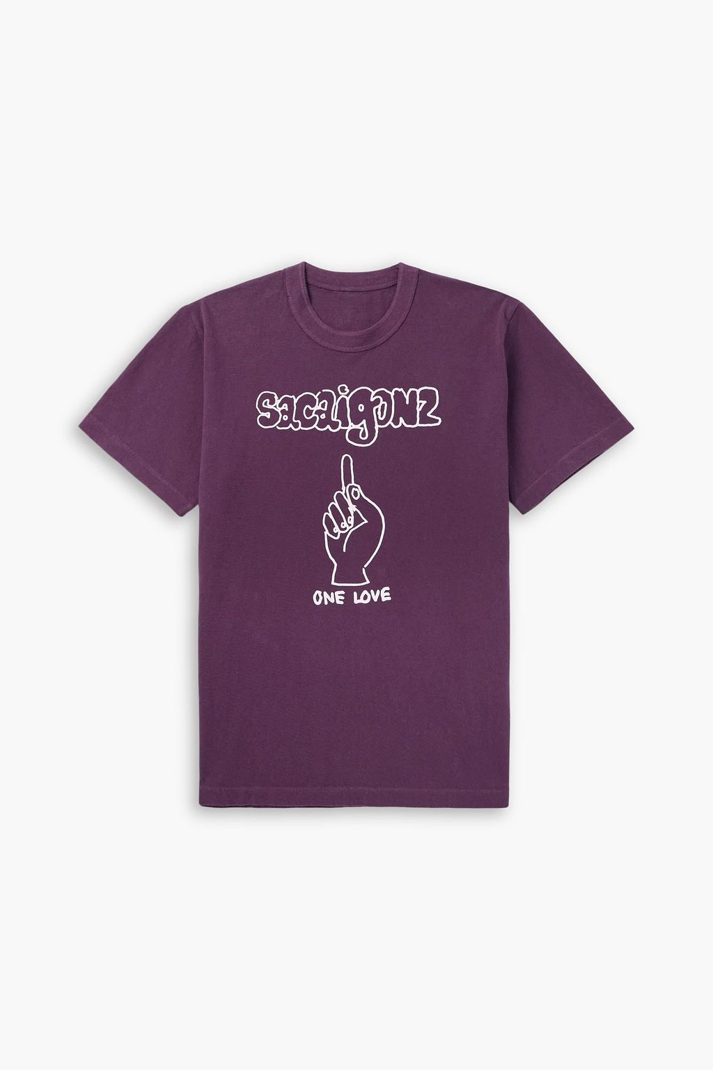 SACAI + Gonz One Love printed cotton-jersey T-shirt | THE OUTNET