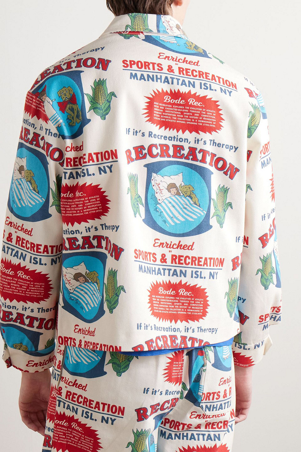  Bode - Rec. Enrichment Printed Cotton-twill Jacket - White - L 