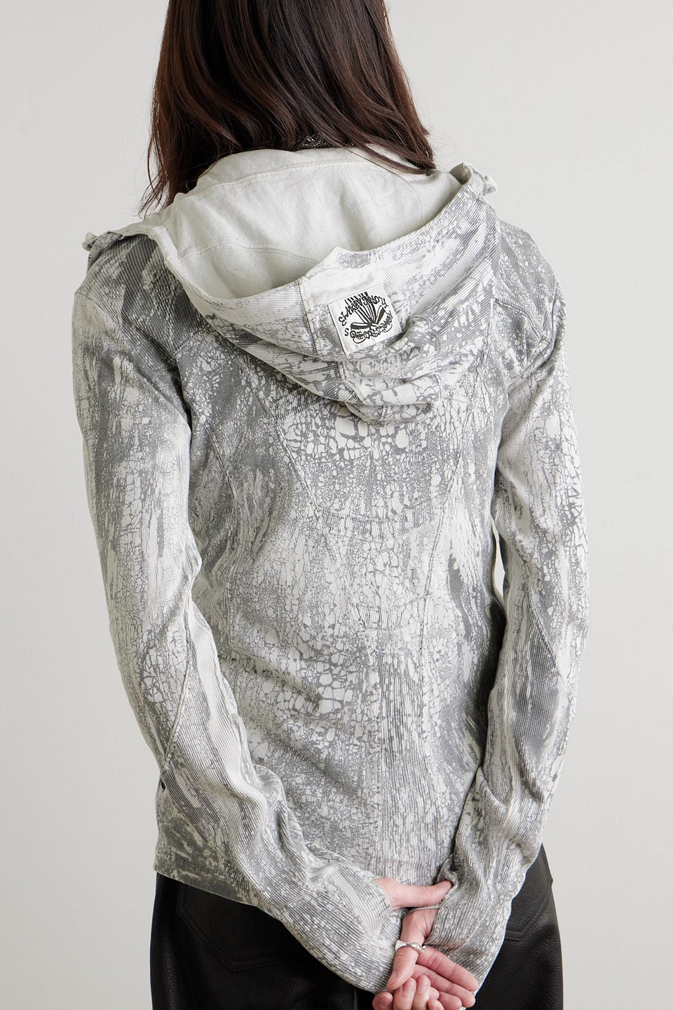 Acne Studios Gefärbter Pullover Mit Reissverschluss In Gray