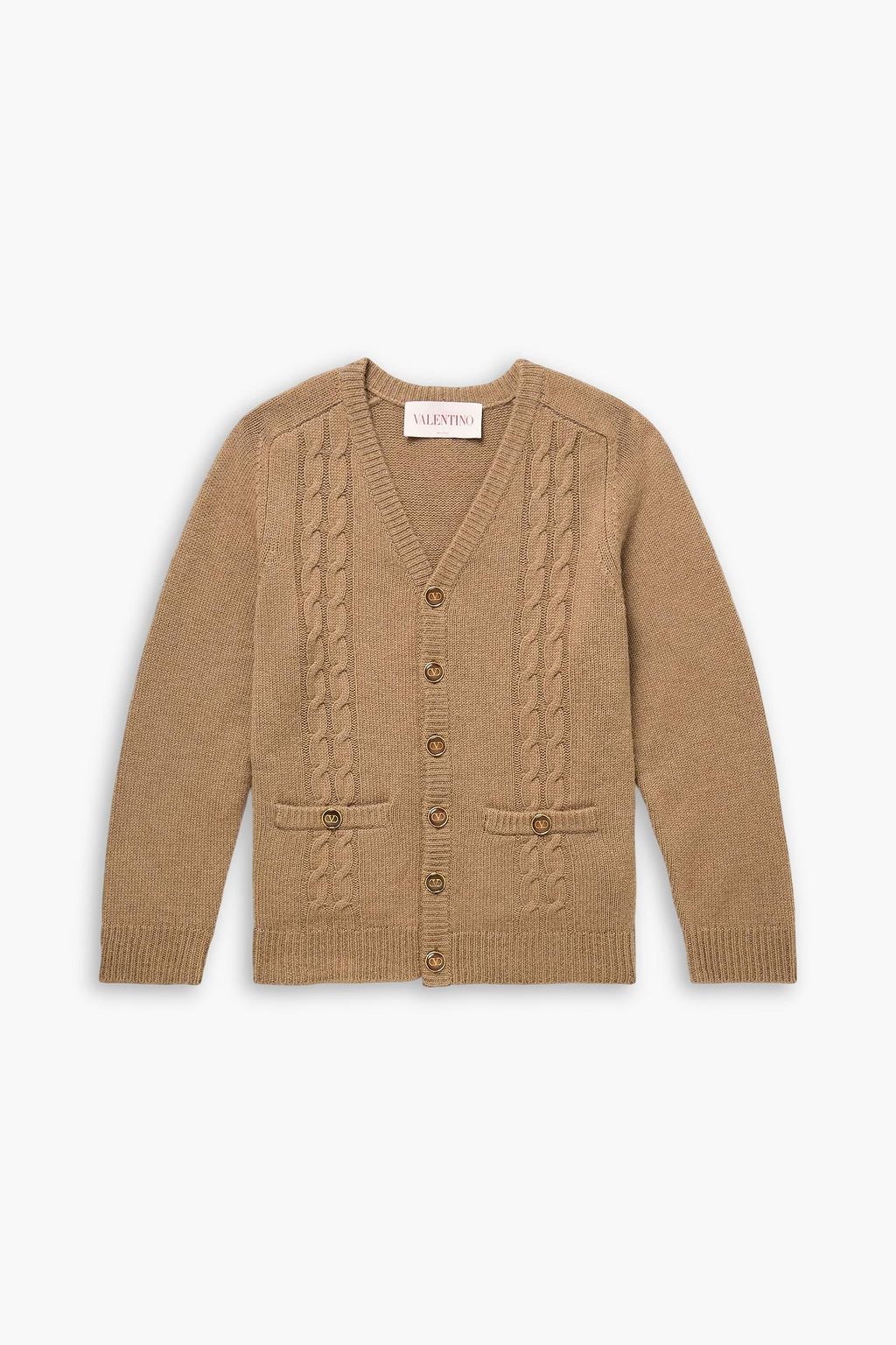 VALENTINO GARAVANI Open-knit linen and cotton-blend sweater | THE