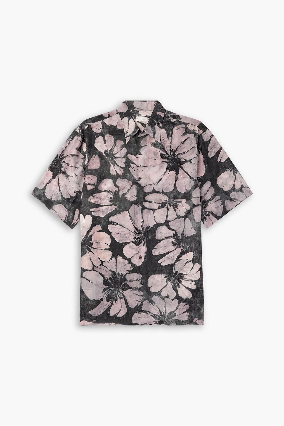 dries van noten - floral-print silk-voile shirt - pink - m
