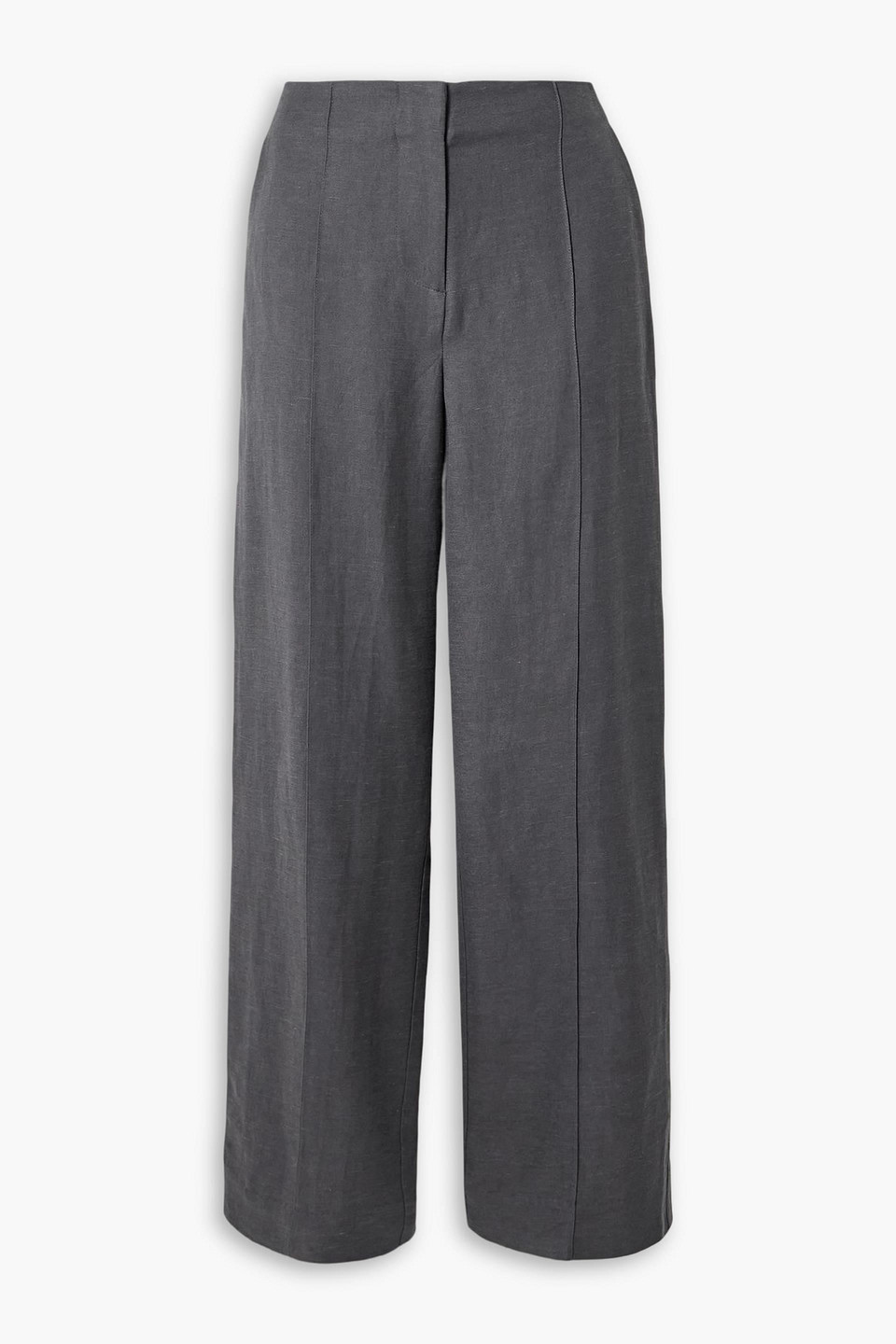faithfull - lenza woven straight-leg pants - gray - uk 6