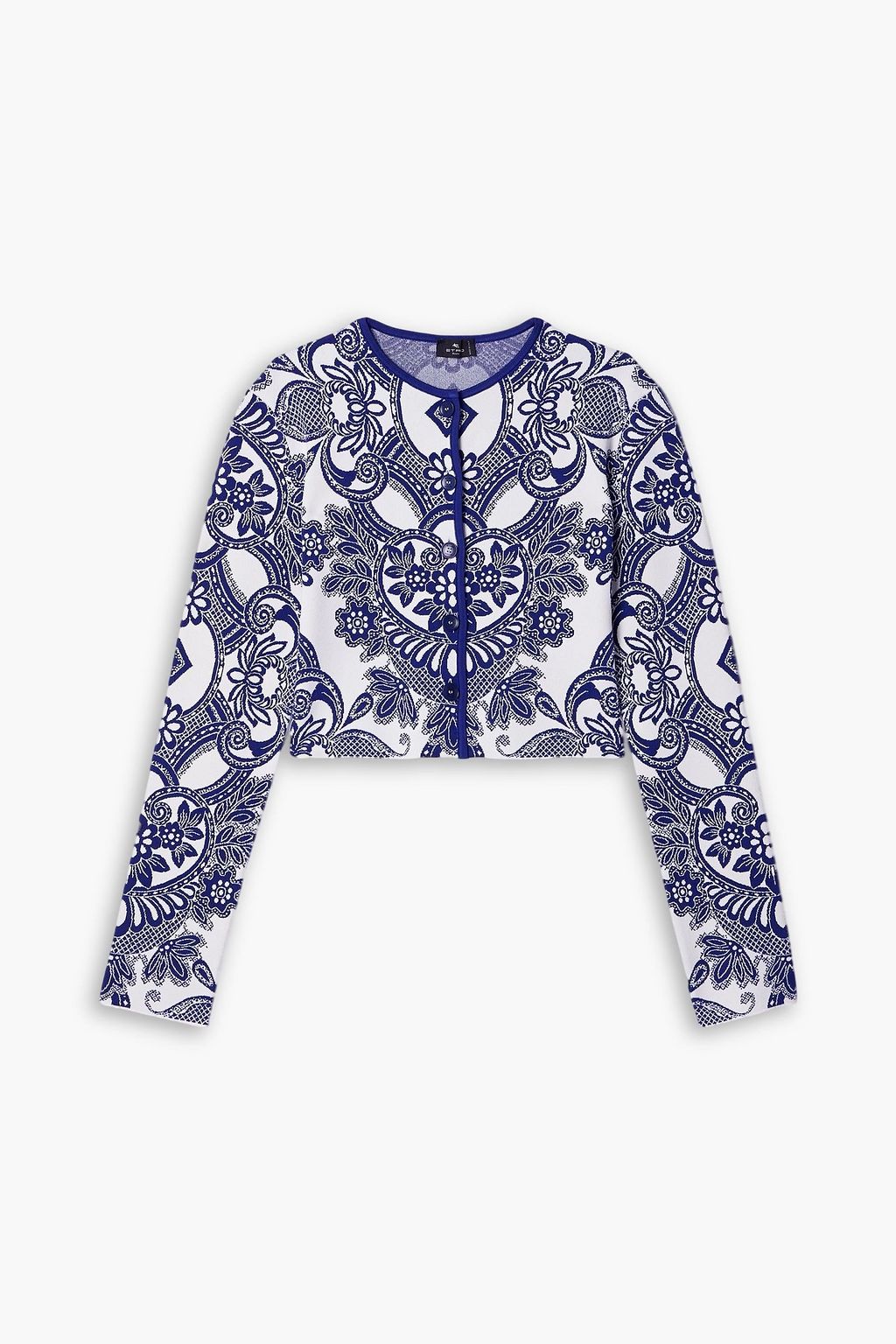 ETRO Cropped jacquard-knit cardigan | THE OUTNET
