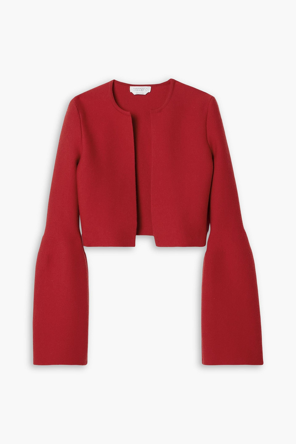 Gabriela Hearst Katlin Cropped Wool Jacket In Red