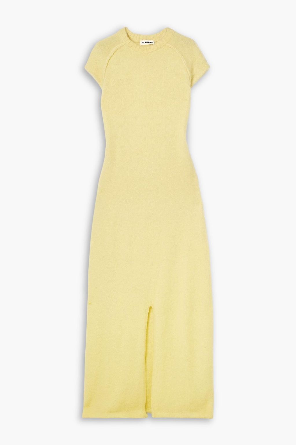 Wool, mohair and silk-blend maxi dress - pastel yellow - FR 36