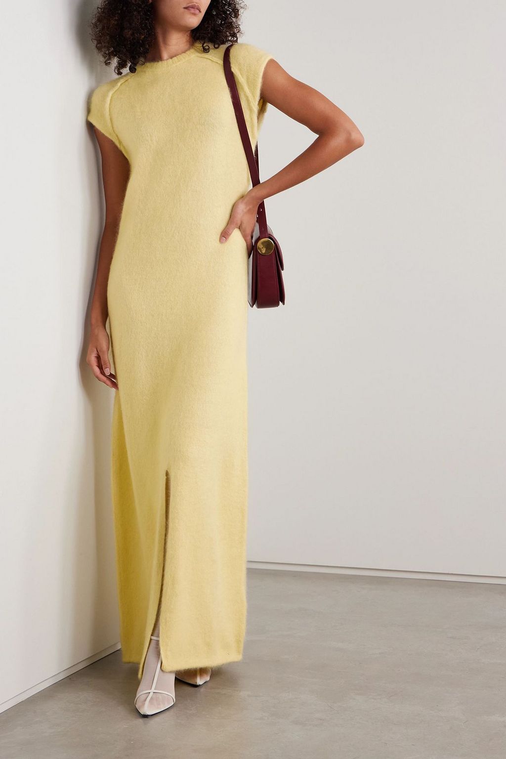 jil sander silk dress Jil Sander Draped Maxi Dress | Neutrals