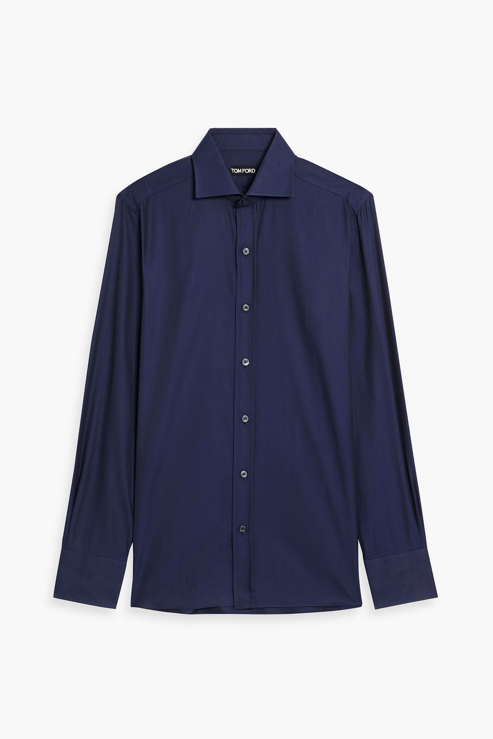 tom ford - cotton-twill shirt - blue - eu 39