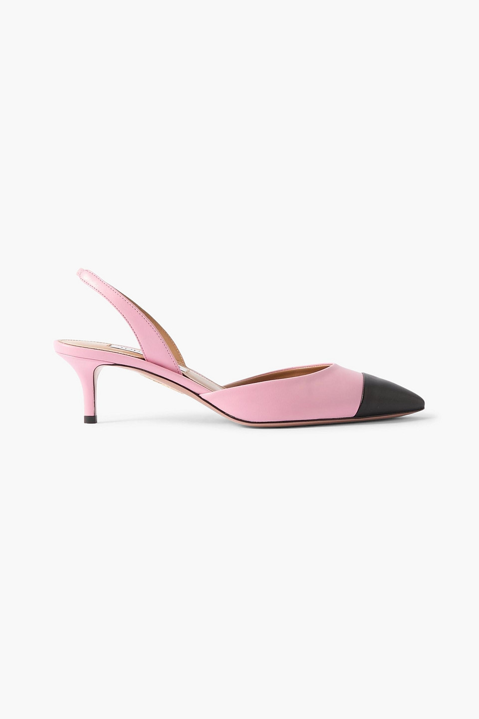 Aquazzura Milanese 50 Leather Slingback Pumps In Pink