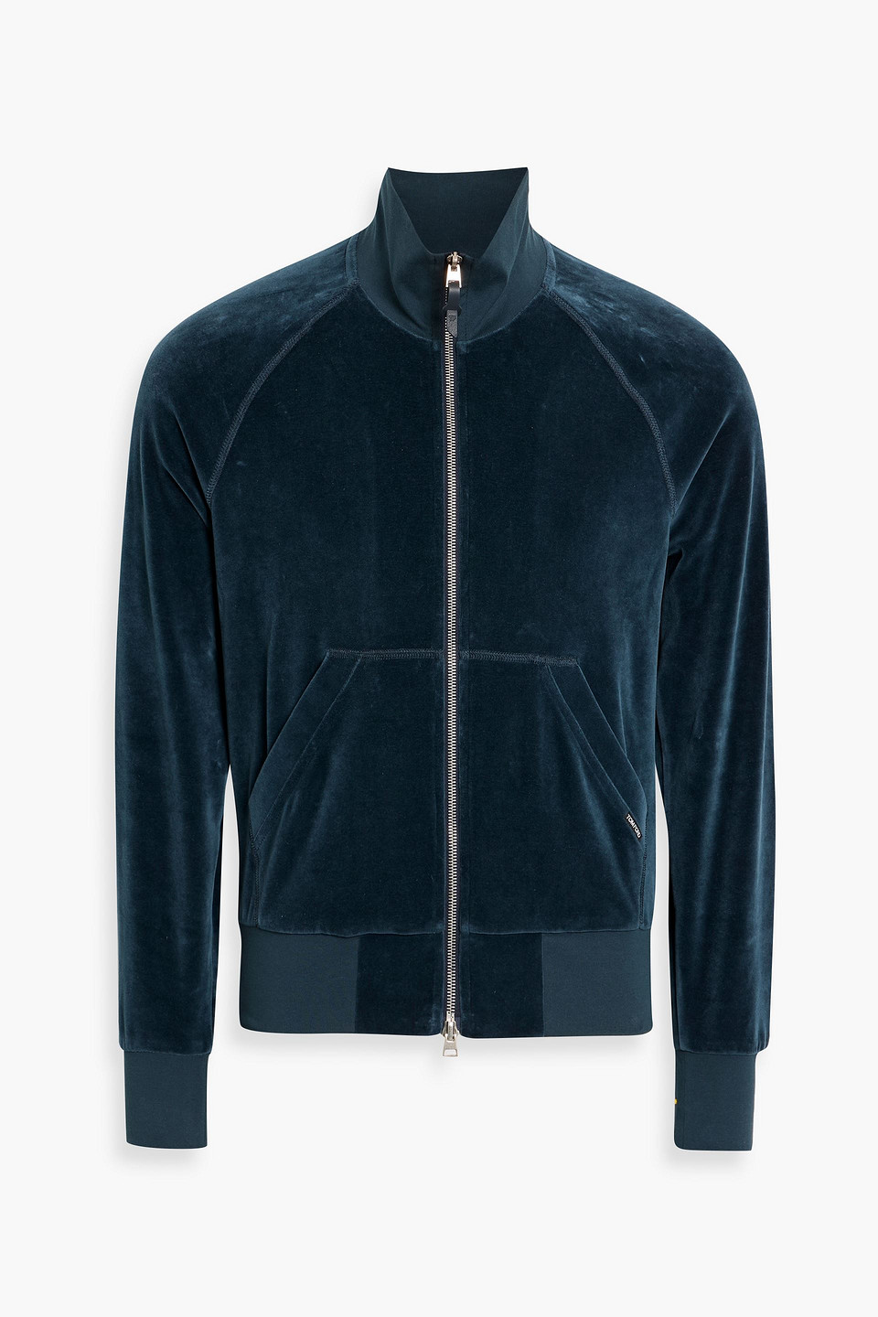 tom ford - cotton-blend velour track jacket - blue - it 48