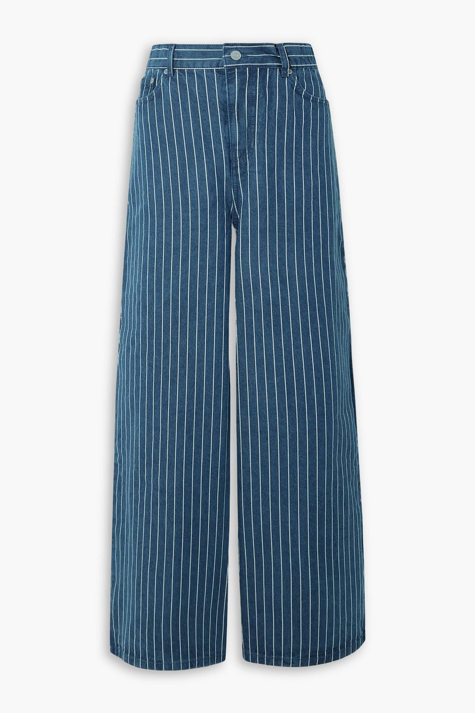 the frankie shop - sasha striped wide-leg jeans - blue - xs