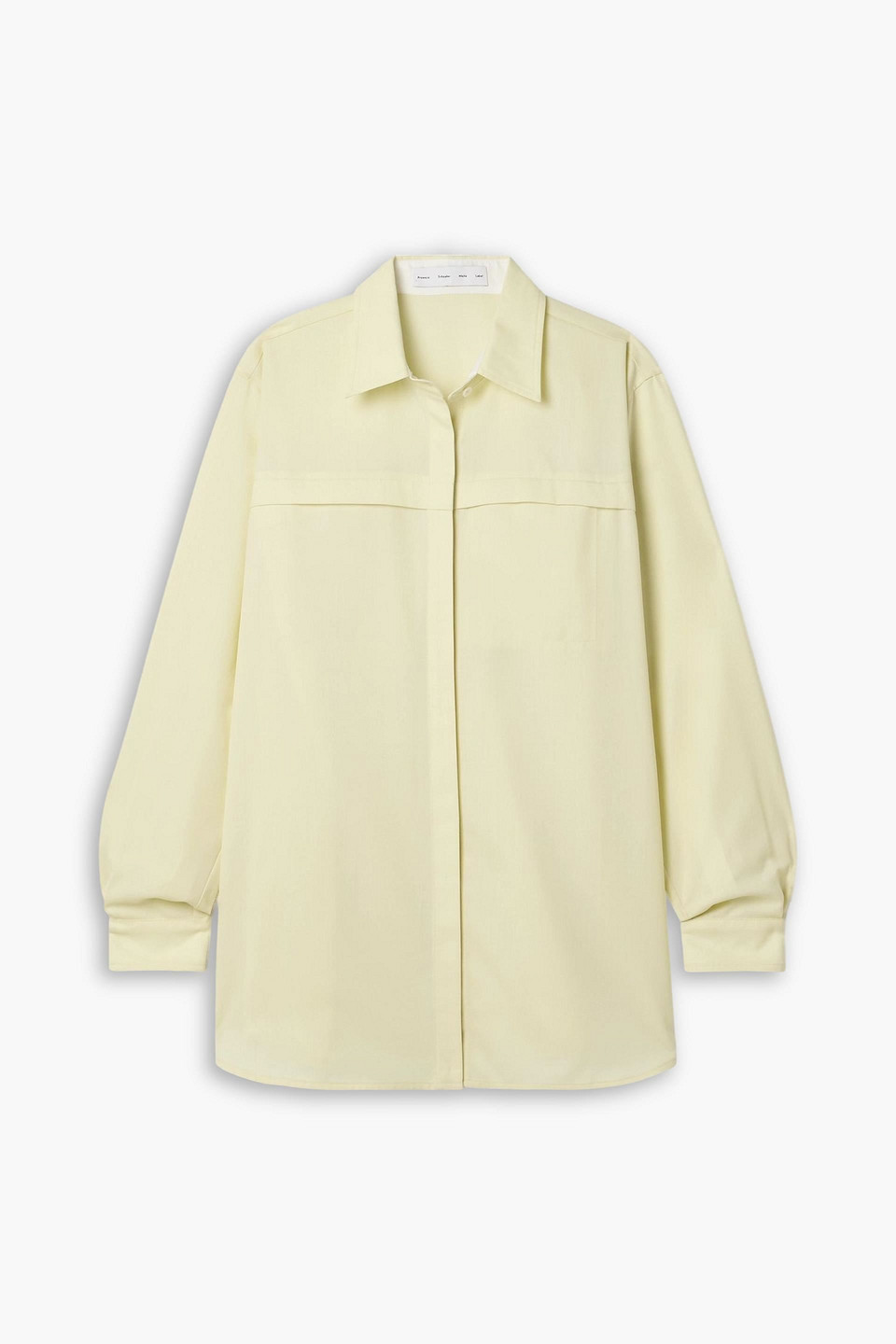 proenza schouler - rose wool-blend twill shirt - yellow - us 6