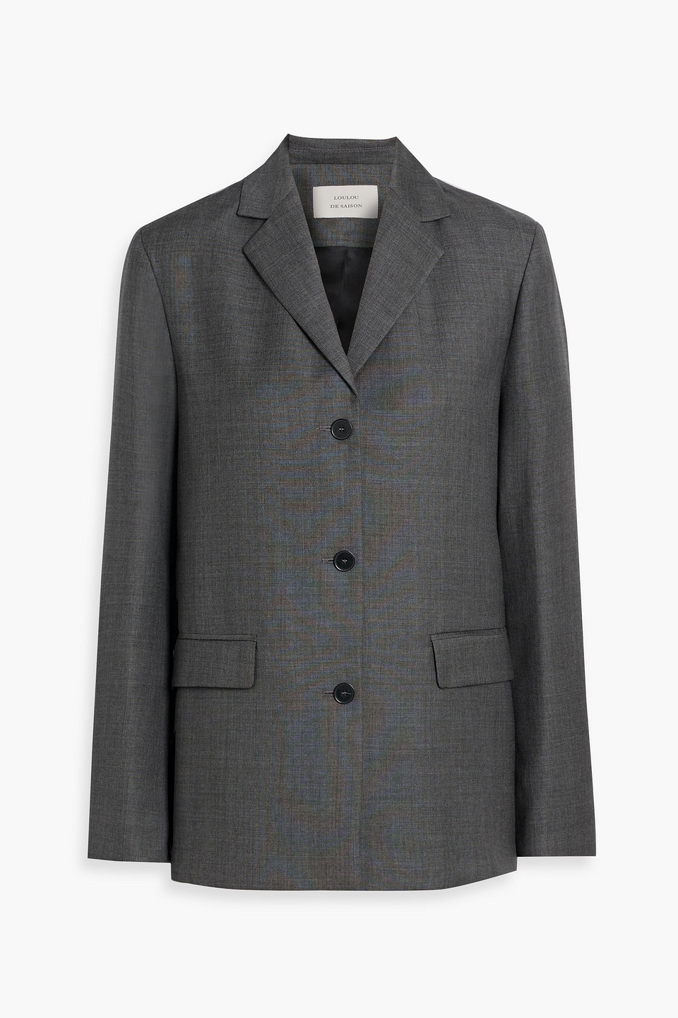 Loulou De Saison Marcia Wool Blazer In Gray