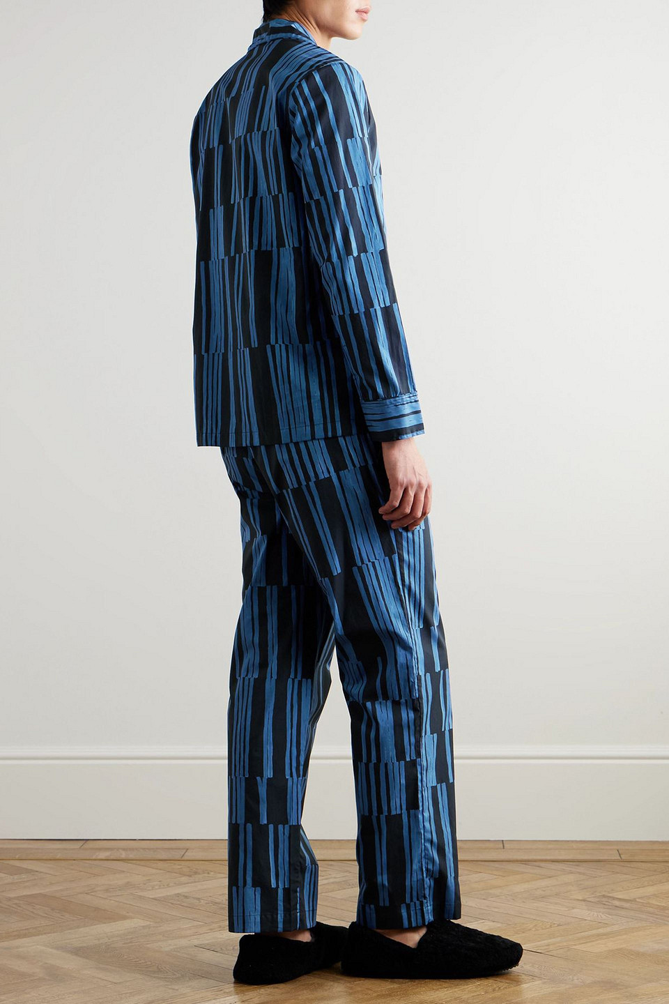  Mr P. - Pyjama Aus Baumwolle Mit Streifen - Blau - Xs/s 