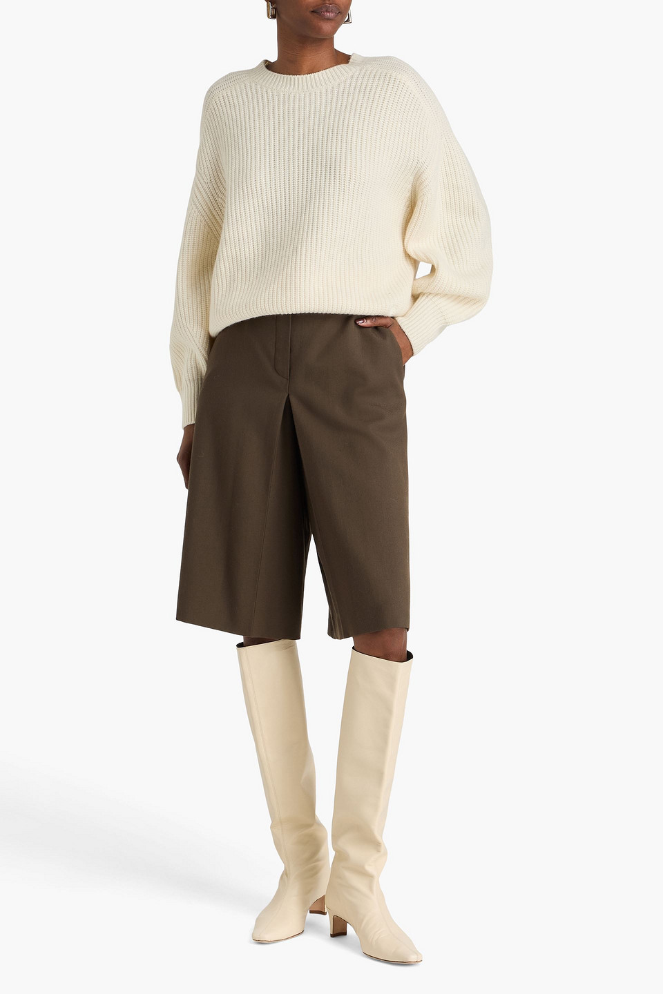  Loulou De Saison - Gerippter Kaschmirpullover „alfie“ - Weiß - S 