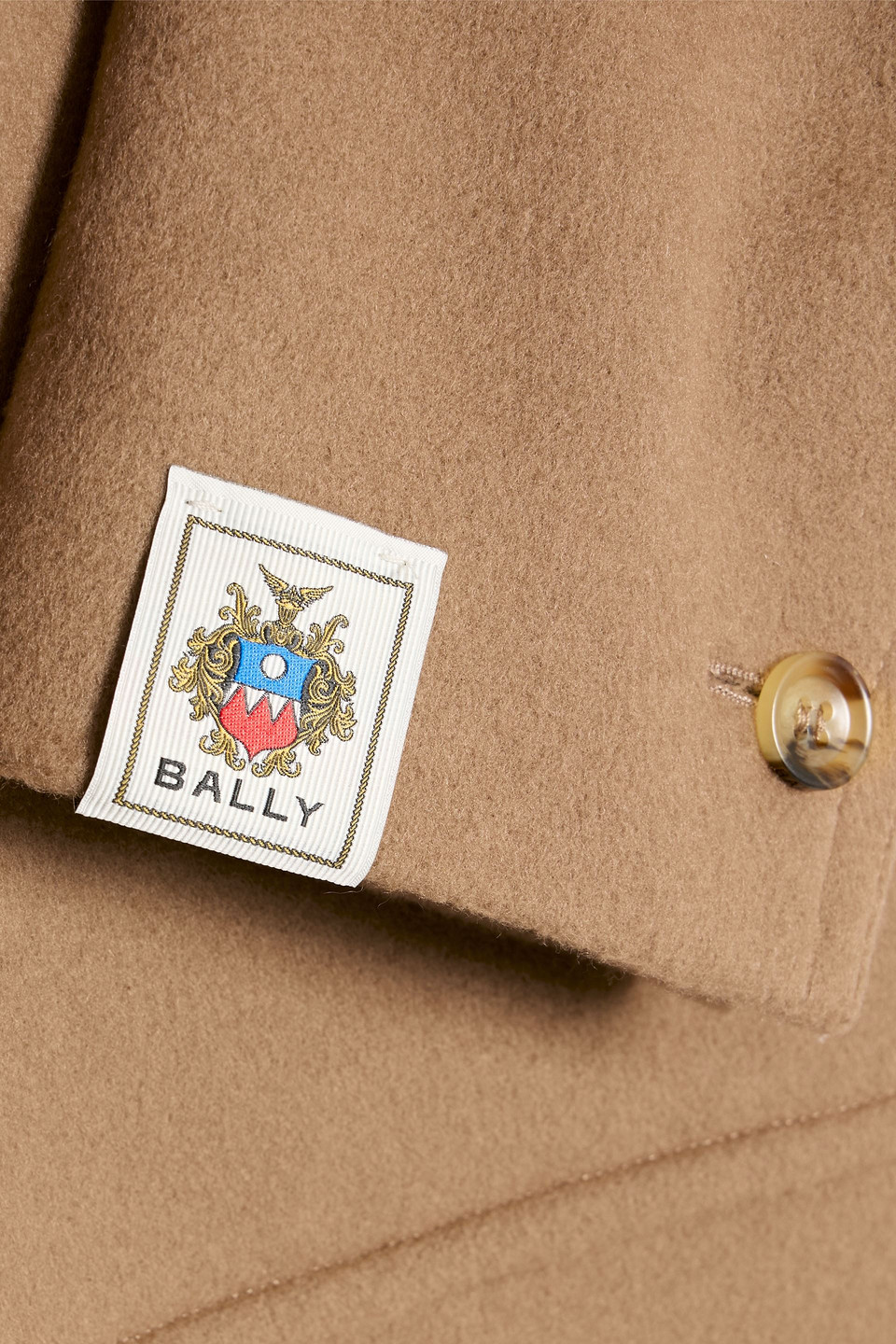 Bally Belted Wool-blend Felt Jacket In Brown