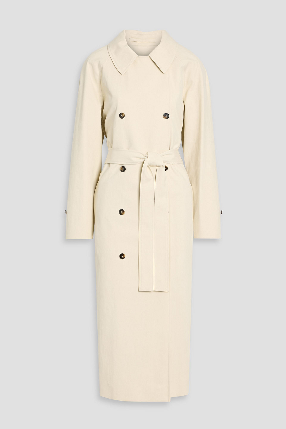 loulou de saison - zuri cotton-gabardine trench coat - white - fr 36