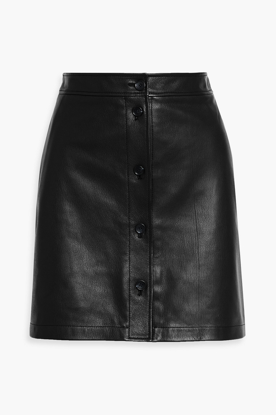 Bally Leather Mini Skirt In Black