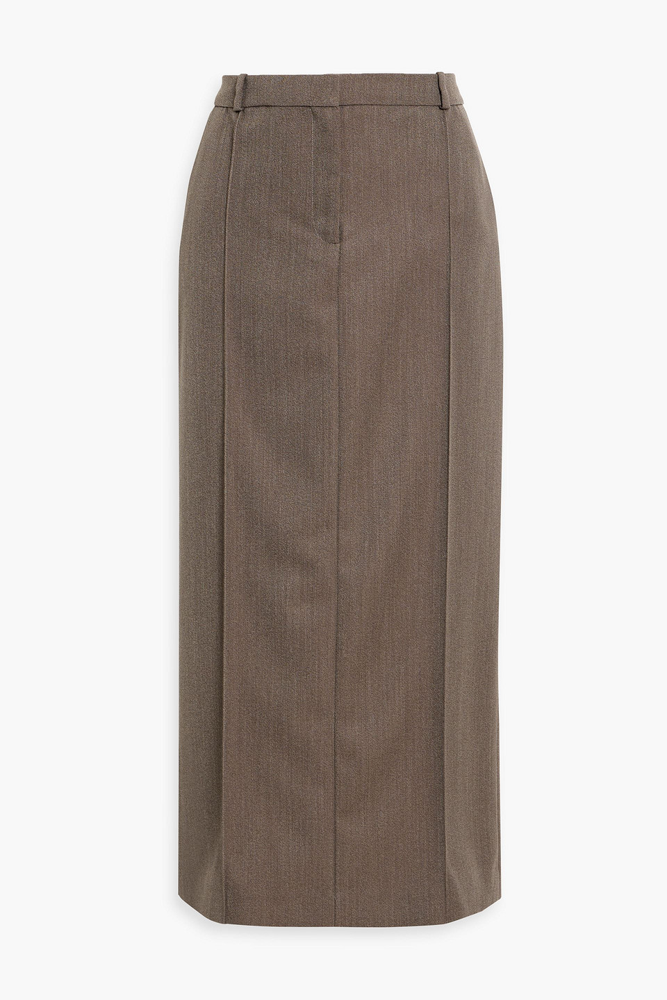 loulou de saison - vera wool-tweed midi skirt - neutral - fr 34