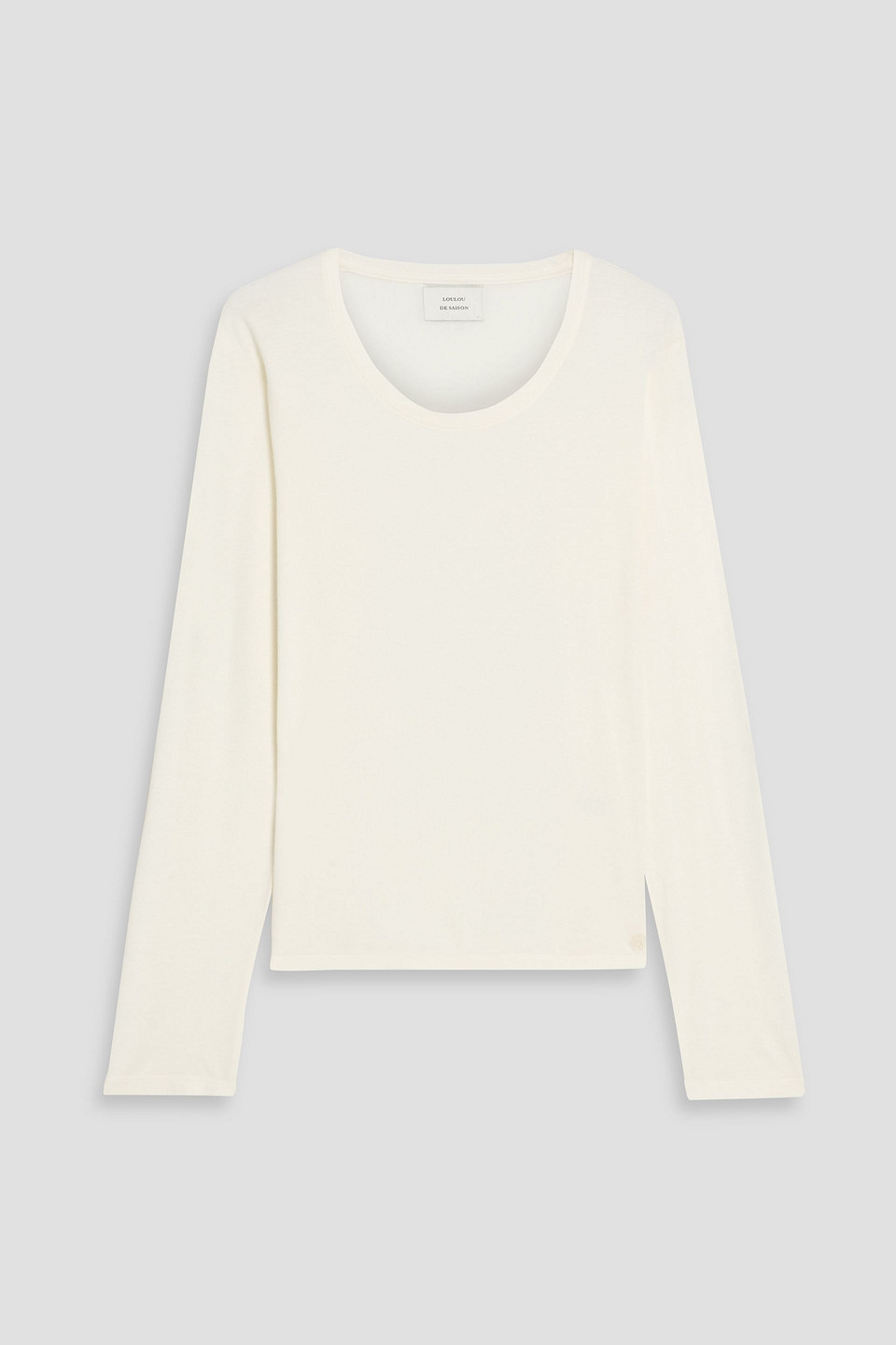 loulou de saison - ava jersey top - white - m