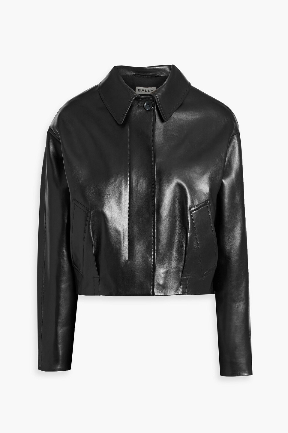 bally - leather jacket - black - it 40