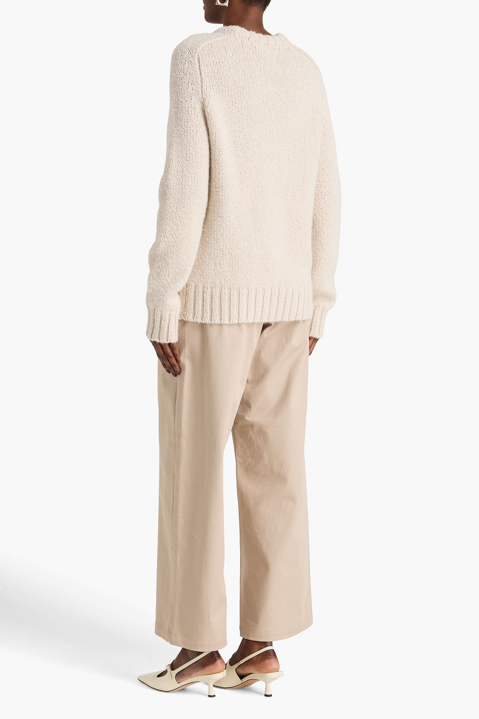  Loulou De Saison - Pullover „jesse“ Aus Einer Alpaka-wollmischung - Weiß - Xs 