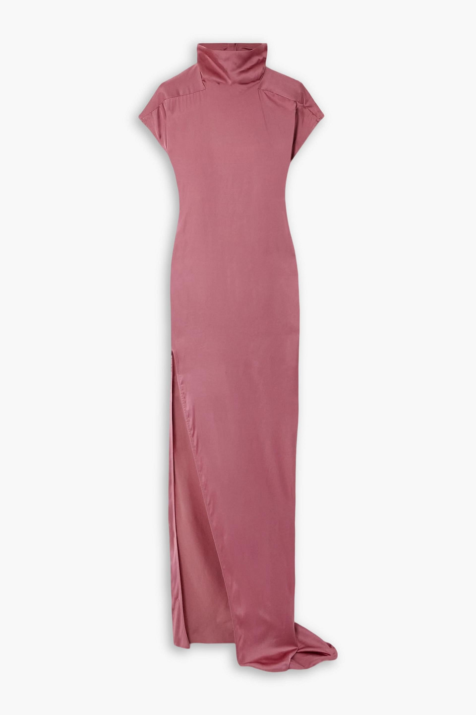 rick owens - edfu turtleneck charmeuse maxi dress - purple - it 38