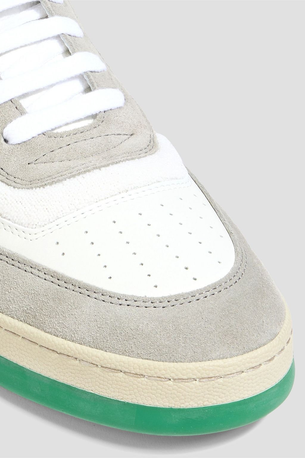 SAINT LAURENT SL/80 smooth and pebbled-leather high-top sneakers SAINT LAURENT SL/80 smooth and pebbled-leather high-top sneakers