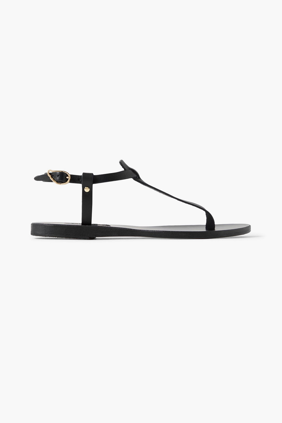 ancient greek sandals - lito leather sandals - black - eu 36