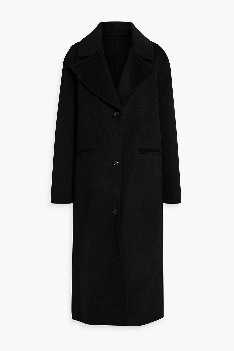 loulou de saison - vitto wool and cashmere-blend felt coat - black - fr 36