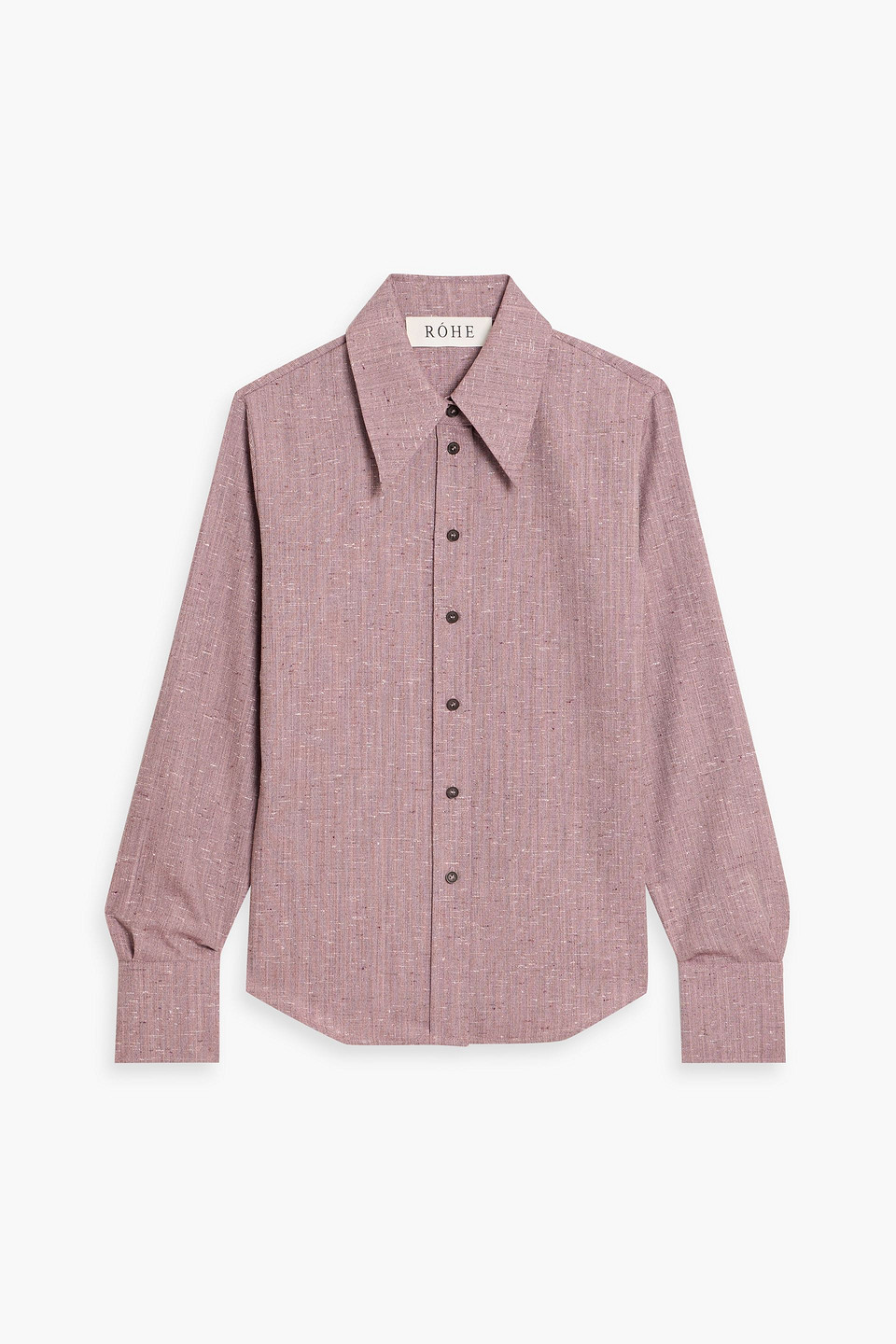 róhe - wool-blend shirt - purple - de 38