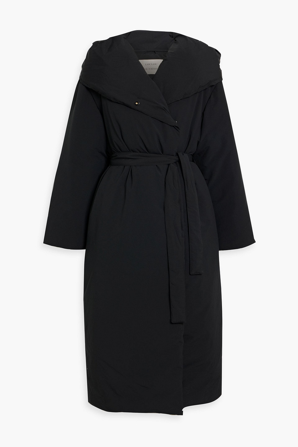 loulou de saison - doris shell hooded down coat - black - fr 38