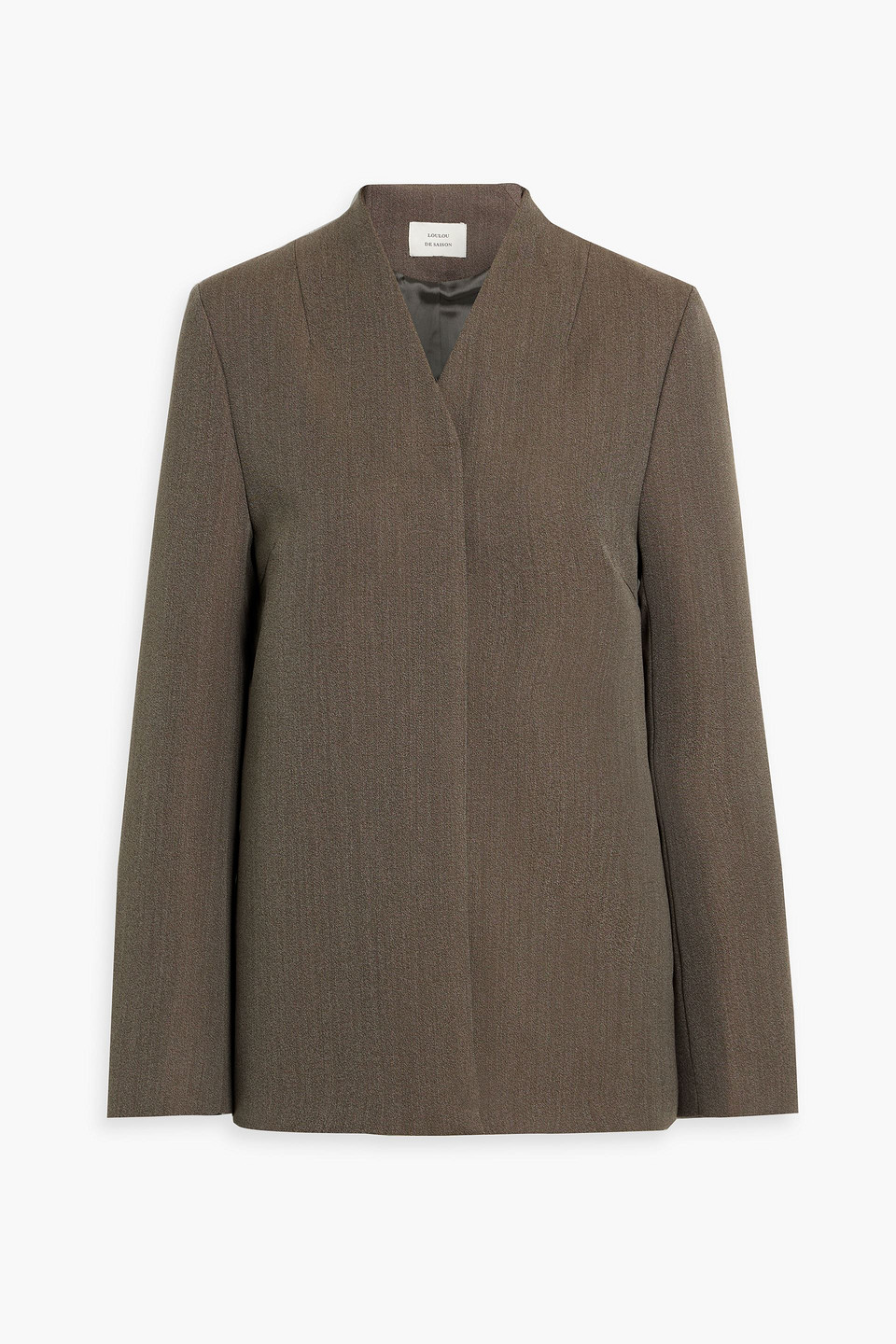 loulou de saison - rasca wool jacket - brown - fr 36