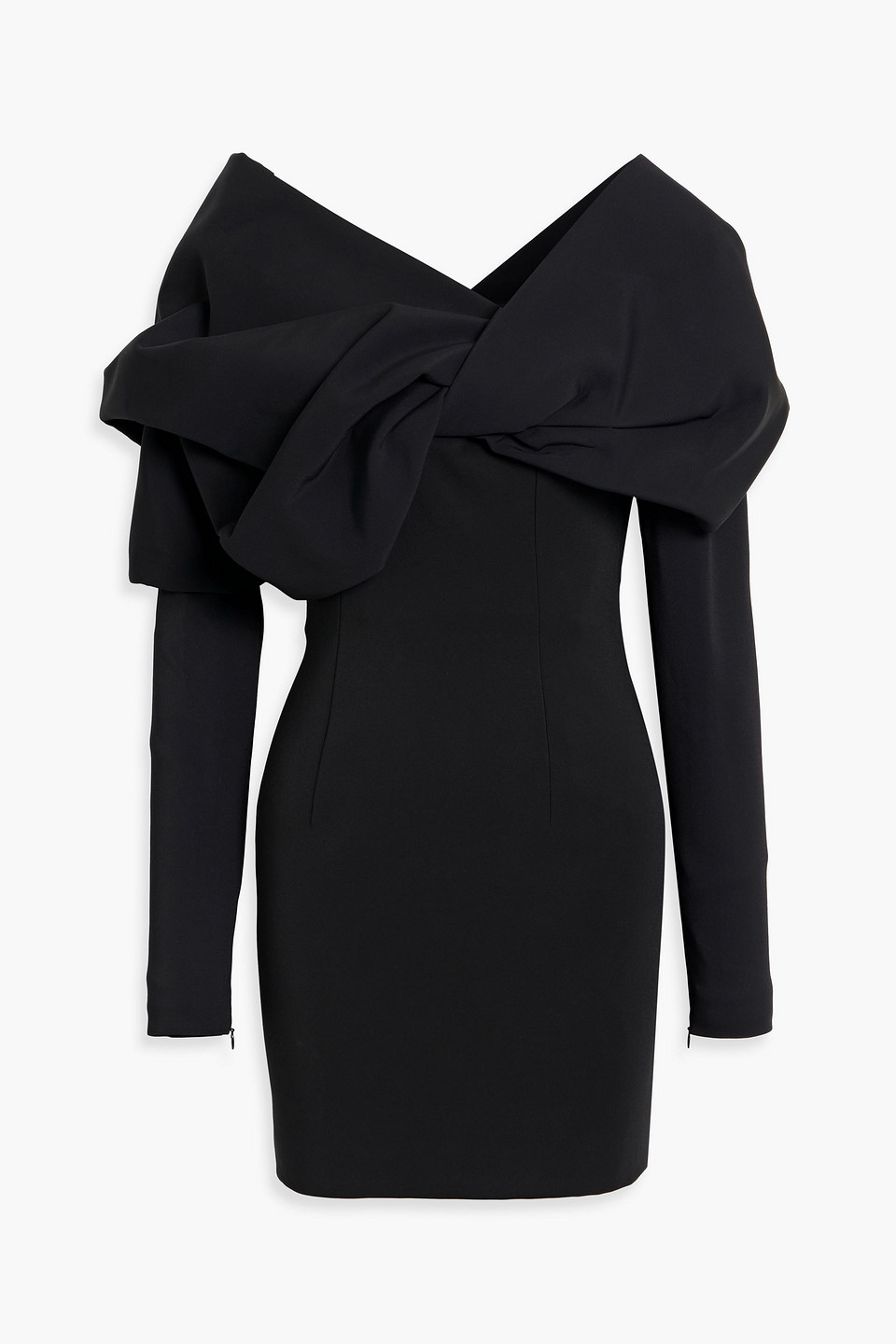 tom ford - twisted crepe mini dress - black - it 36
