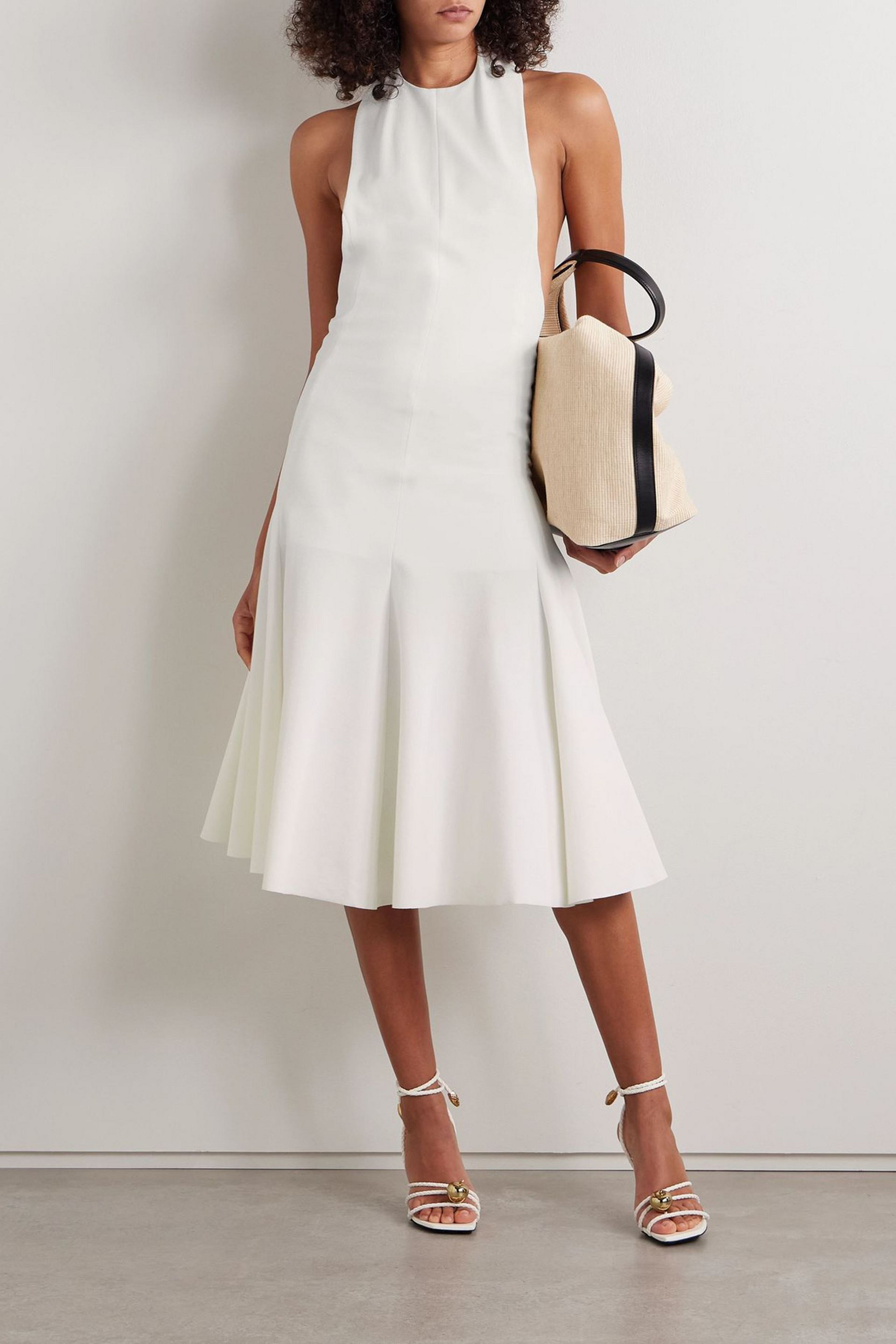 Jacquemus Favola open-back crepe-jersey halterneck midi dress