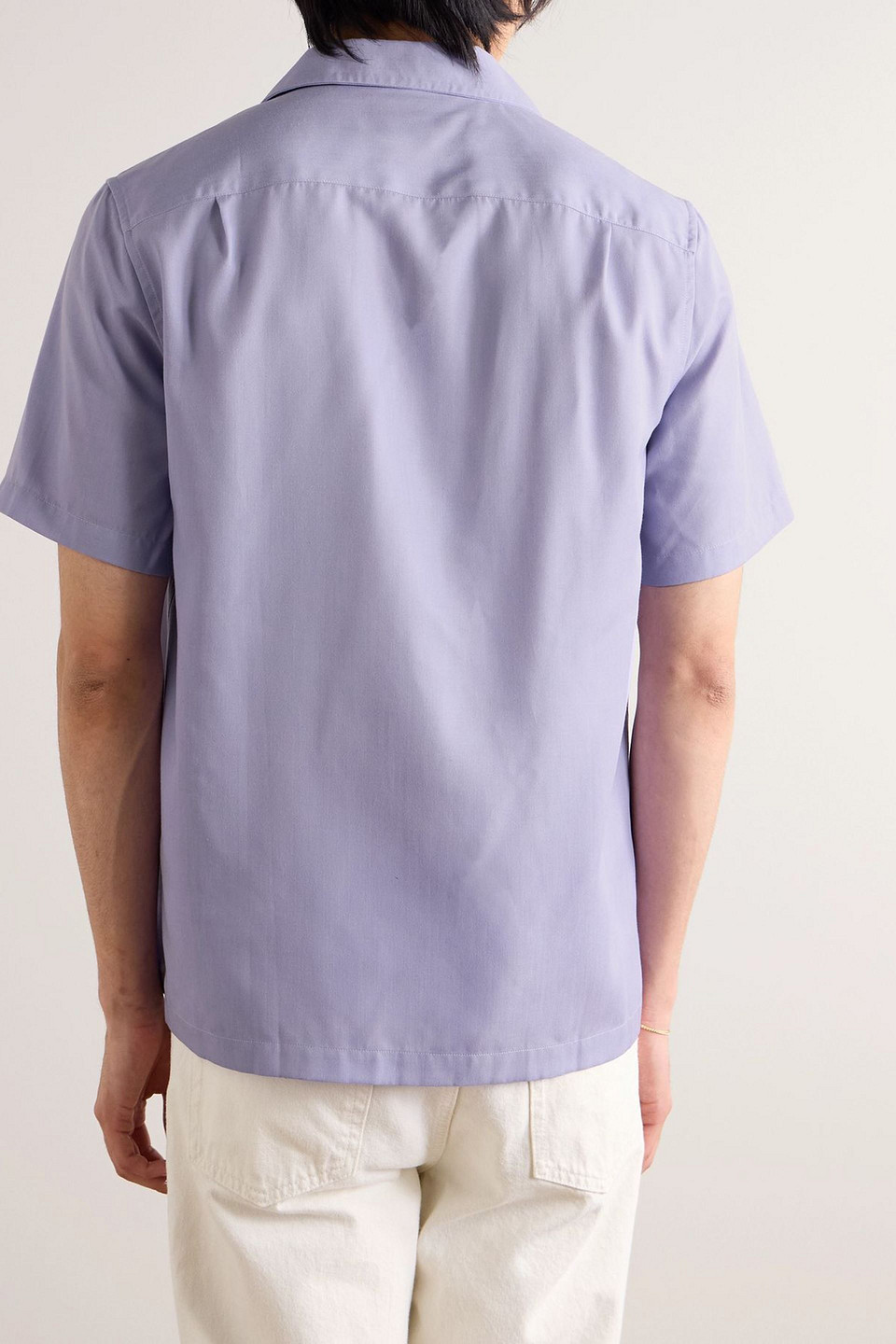  Mr P. - Hemd Aus Lyocell-twill Mit Reverskragen - Lila - L 