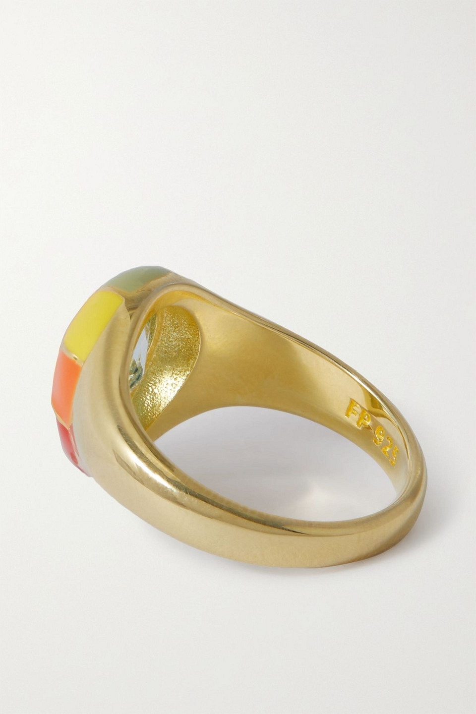  Fry Powers - Spectrum Ring Aus Gold-vermeil Mit Topaz Und Emaille - Metallic - Us 3 