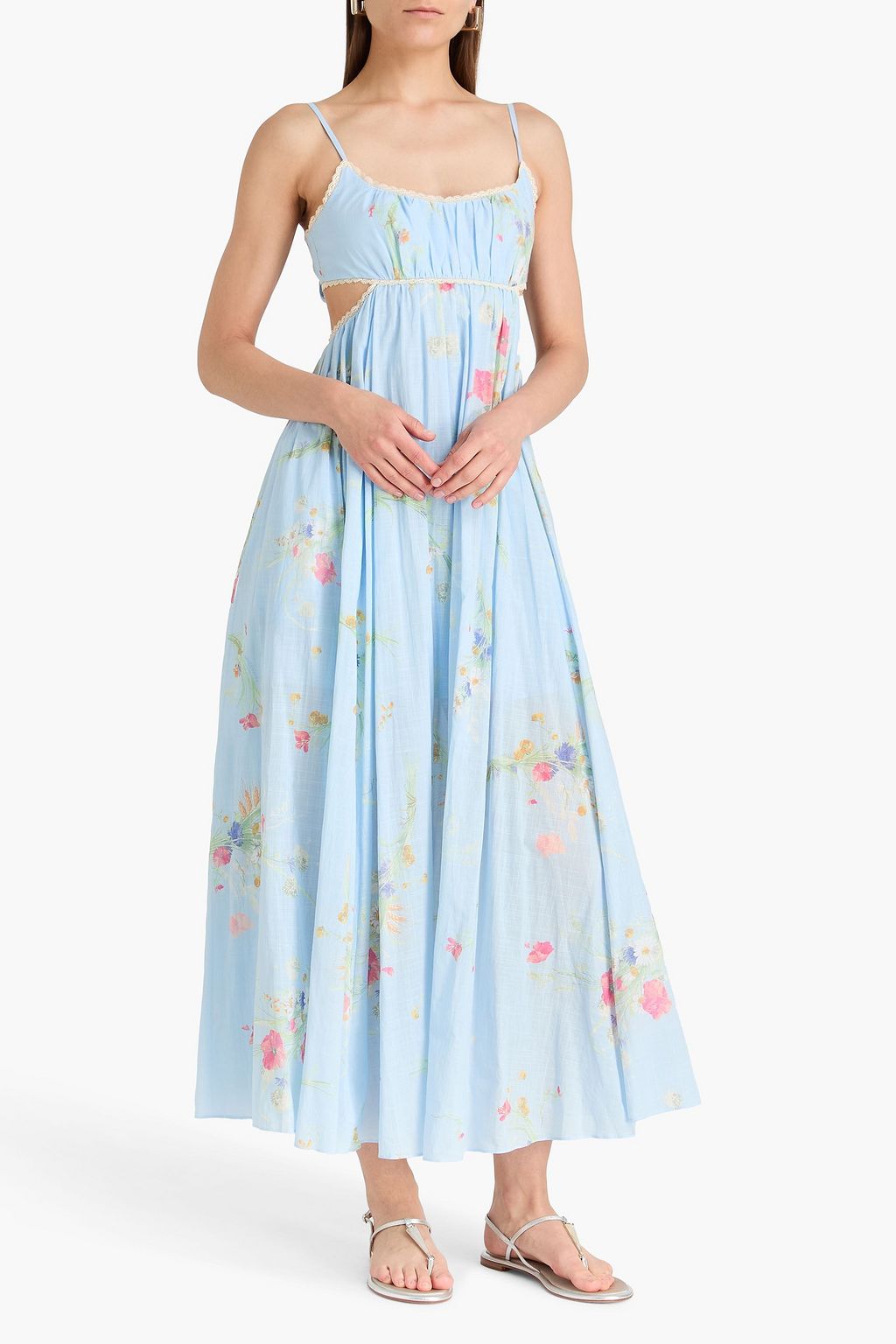 halter top maxi dress pattern Taupe Polka Dot Halter Maxi Dress - All Dresses main image 1