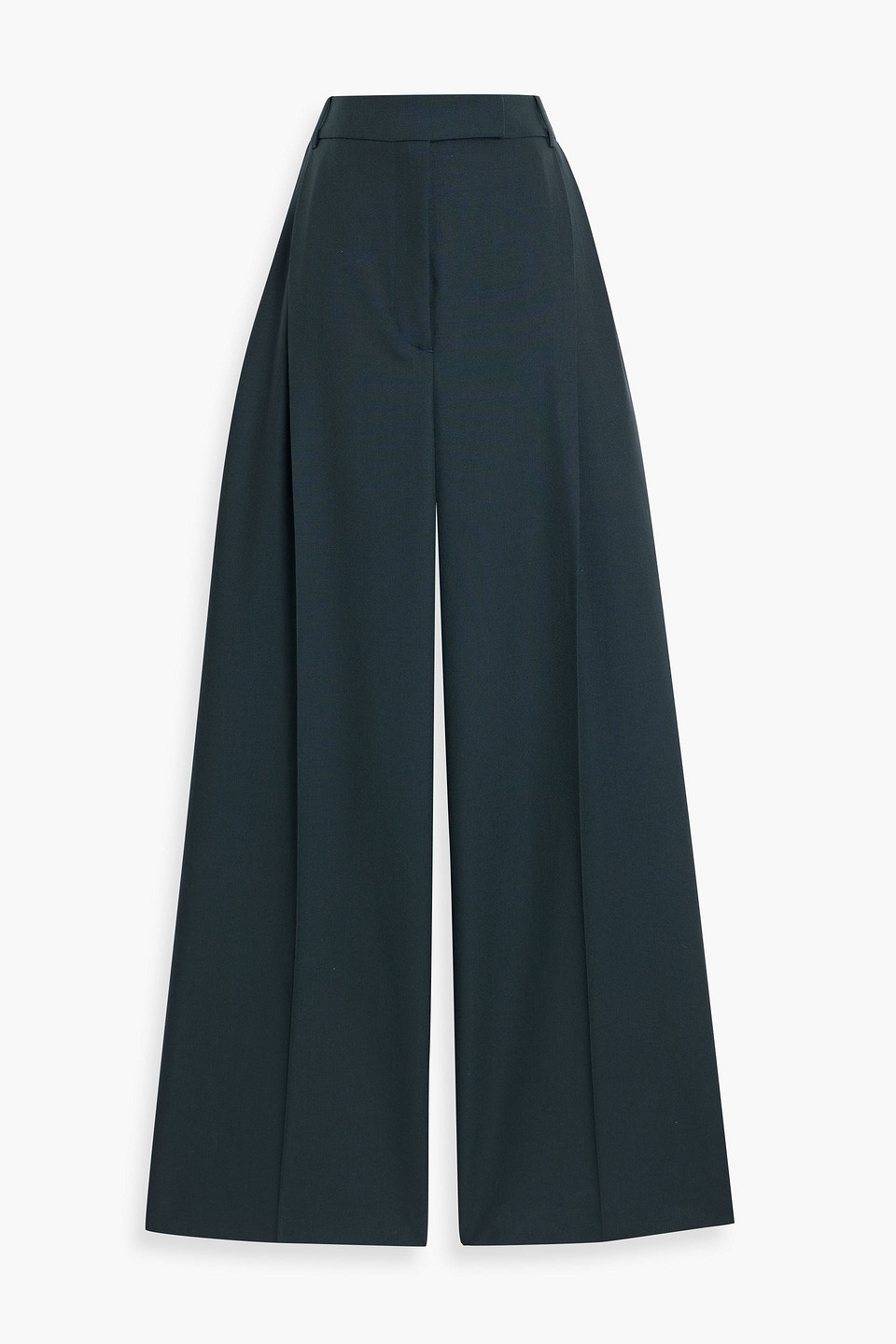 Rohe Grain De Poudre Wool Wide-leg Pants In Green
