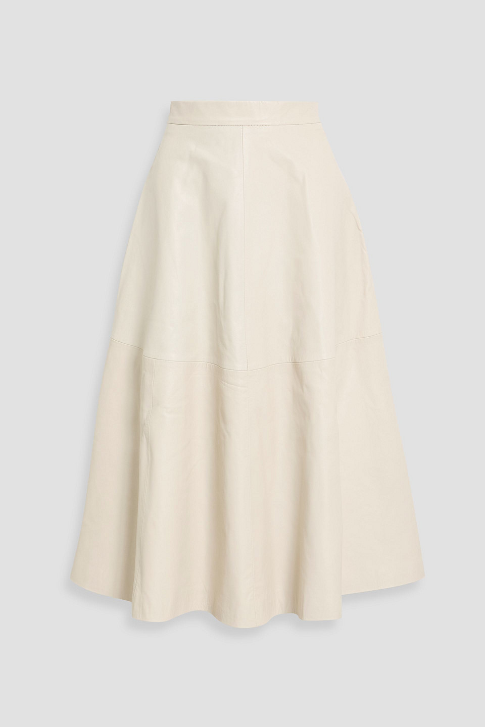róhe - leather midi skirt - white - de 36