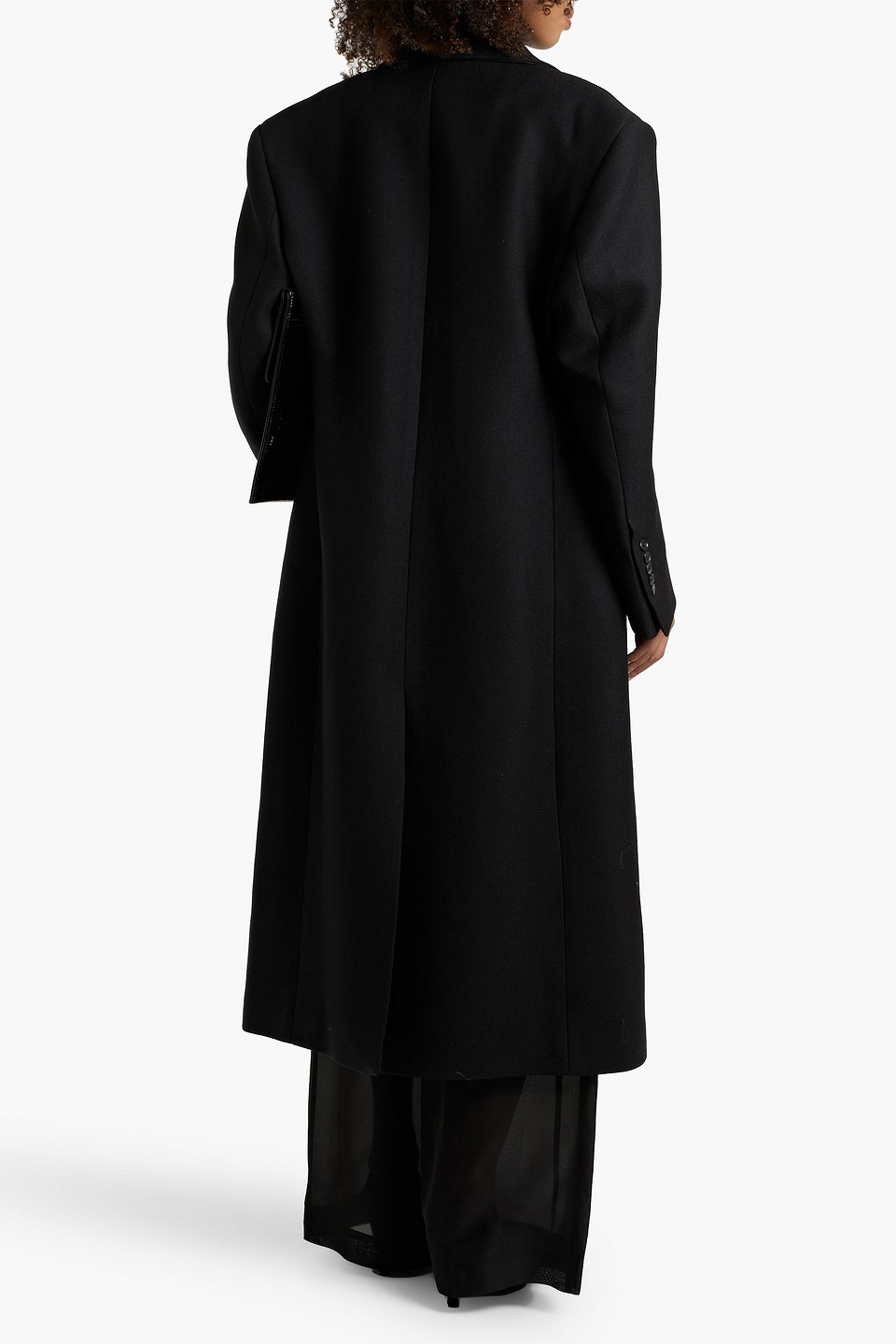 Rohe Oversized Double-breasted Wool Coat In Black