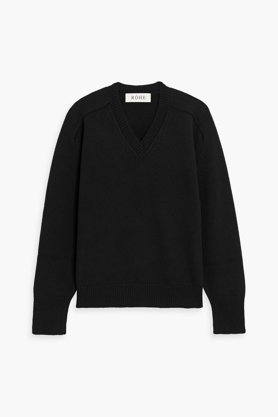 Rohe Cutout Wool And Cashmere-blend Sweater In Black