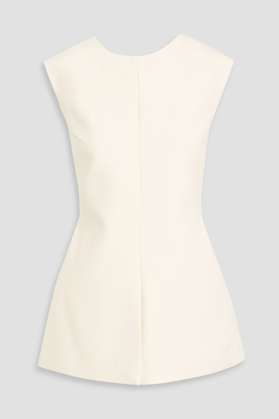 róhe - wool-blend crepe top - white - de 38