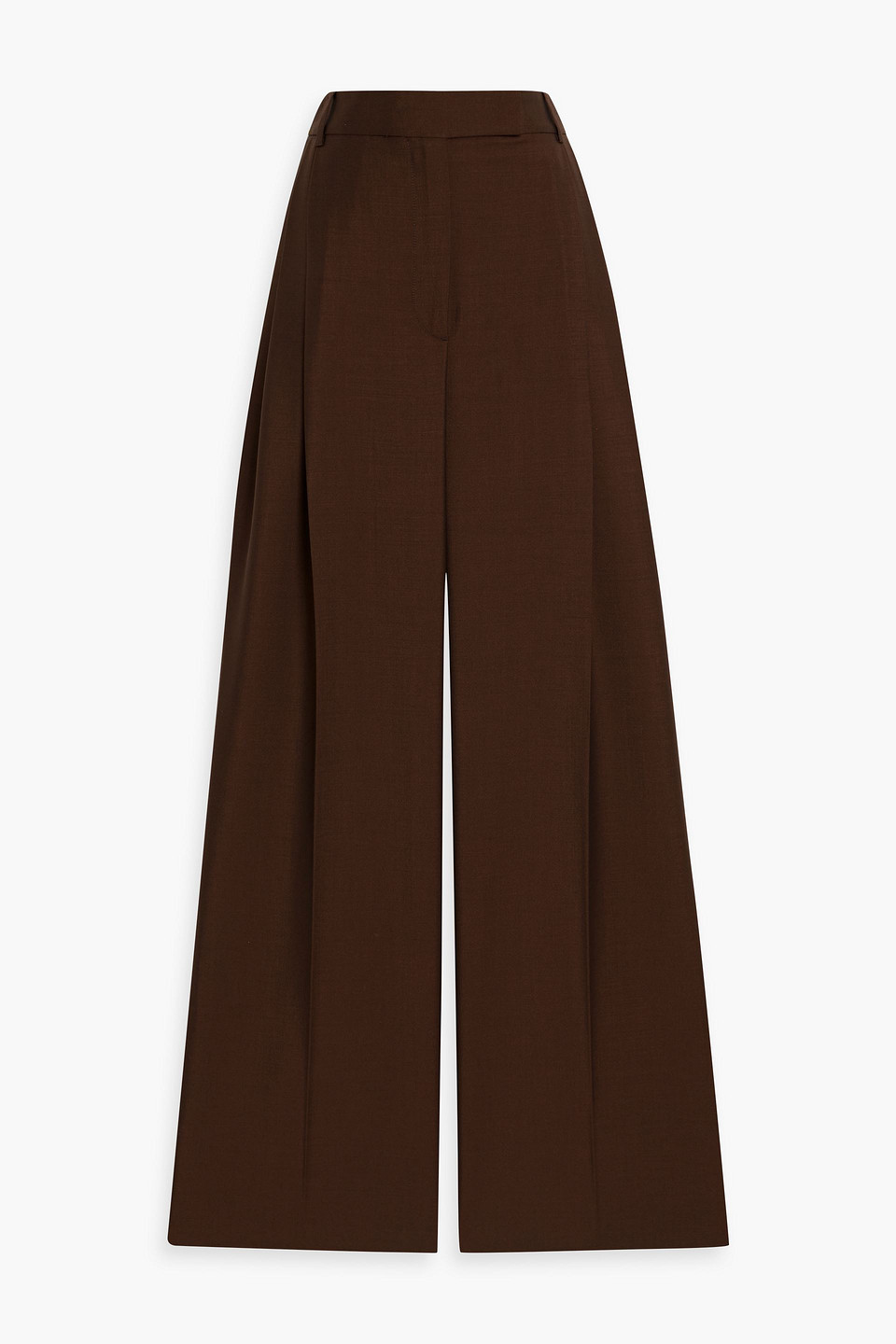 Rohe Wool And Mohair-blend Wide-leg Pants In Brown