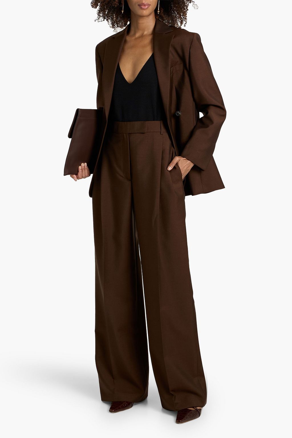 RÓHE Wool and mohair-blend wide-leg pants | THE OUTNET