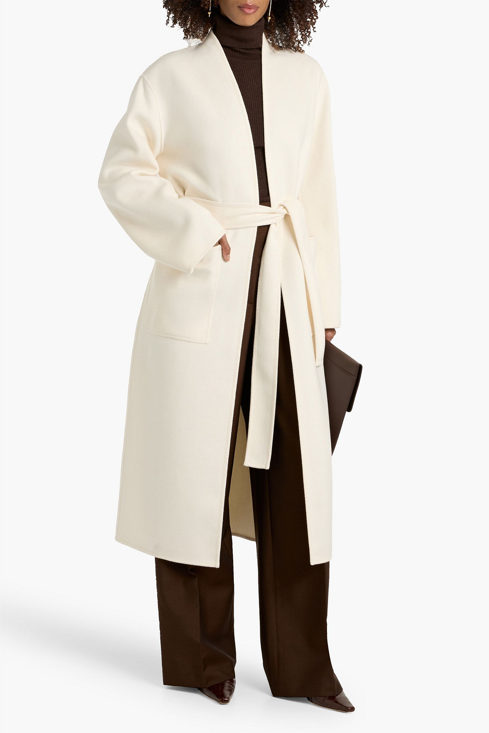 Rohe Wool-felt Coat In White