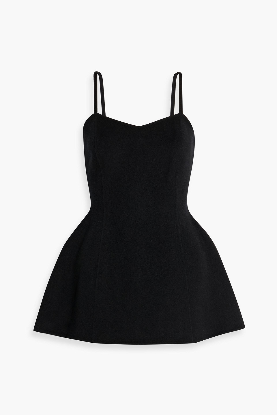 róhe - wool peplum top - black - de 34