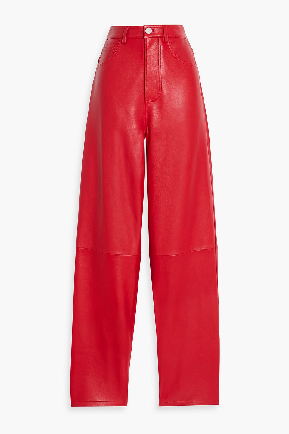Rohe Leather Straight-leg Pants In Red