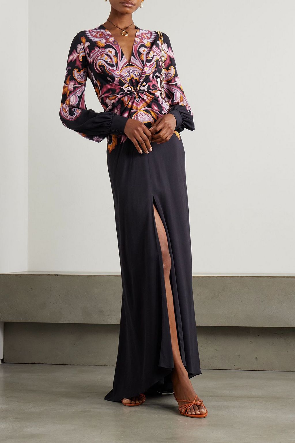 divya maxi dress in patchwork multi Tangerine Patchwork Maxi Dress - All Dresses