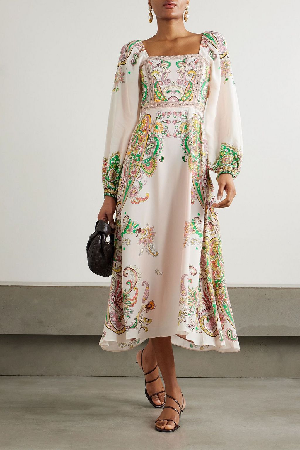 etro embroidered dress Abito Long Sleeve Dress With Slit main image 1